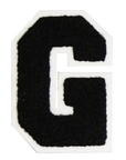 Iron-On Patch - Black with White Border (Letters)