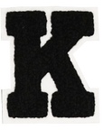 Iron-On Patch - Black with White Border (Letters)