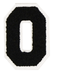 Iron-On Patch - Black with White Border (Letters)