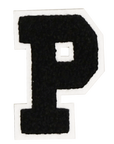 Iron-On Patch - Black with White Border (Letters)