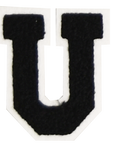 Iron-On Patch - Black with White Border (Letters)