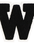 Iron-On Patch - Black with White Border (Letters)