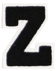 Iron-On Patch - Black with White Border (Letters)