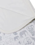 Bamboo Blanket - Grey Elephant Families