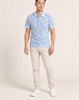 Men's Polo Tee - Blue Lucky Bamboo