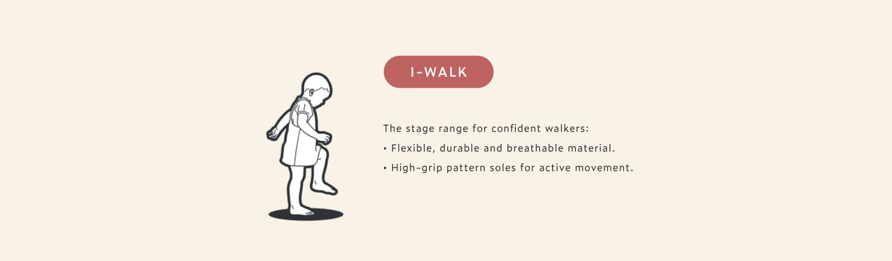 Bobux Shoes I-WALK feature for confident walkers.