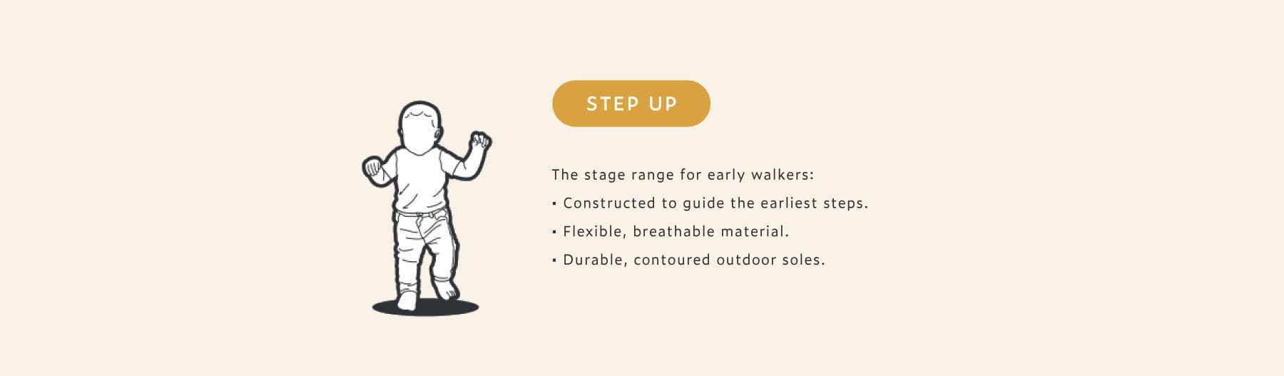 Bobux Step Up Shoes feature for early walkers.