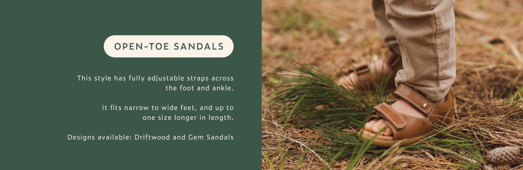Bobux open-toe sandals feature, fully adjustable straps, Driftwood and Gem...