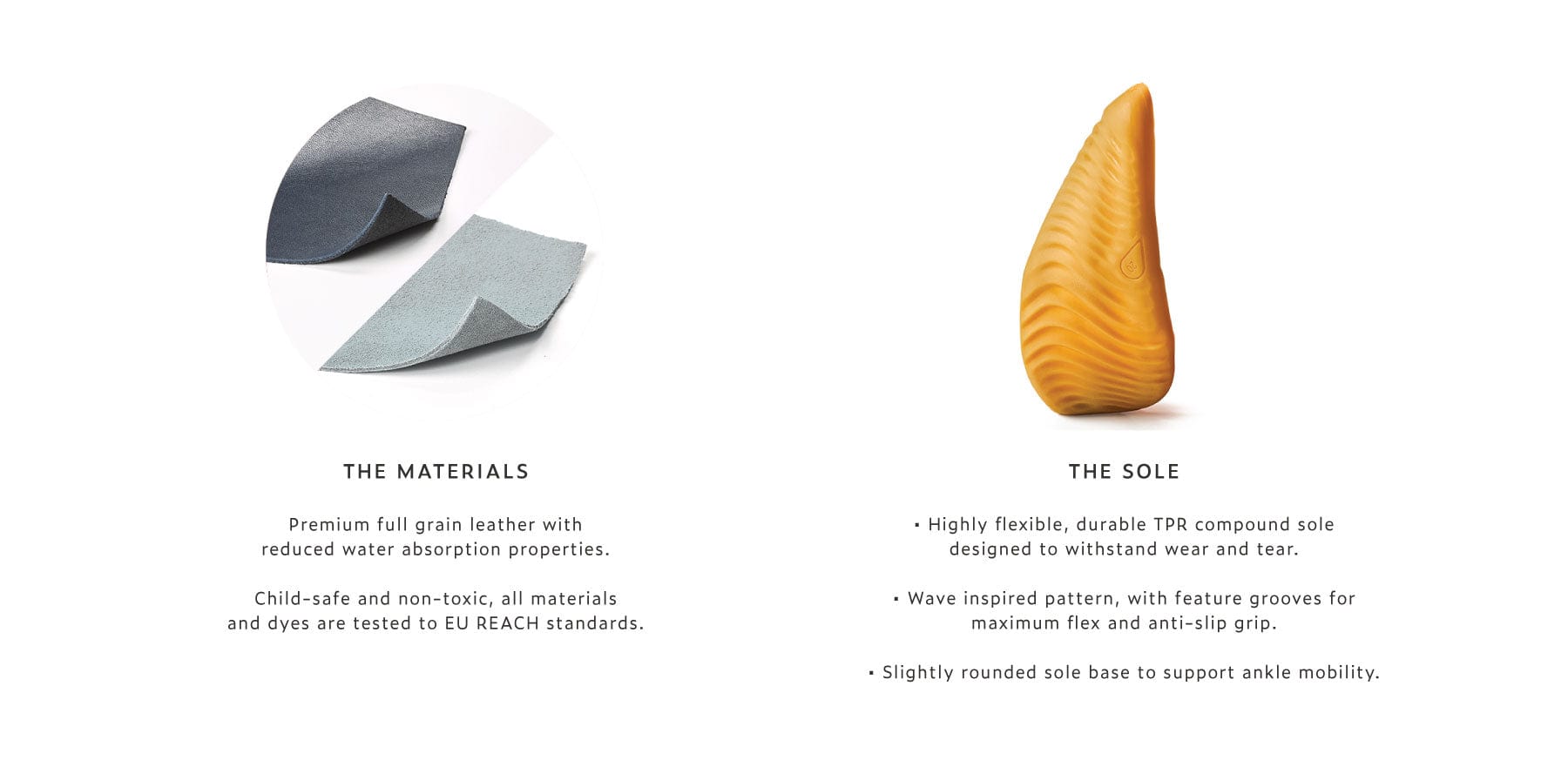 Bobux Shoes materials and sole features