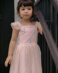 Colette Dress - Pink Floral Elsa