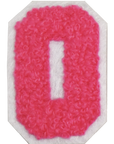 Iron-On Patch - Bright Pink with White Border (Numbers)