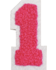 Iron-On Patch - Bright Pink with White Border (Numbers)