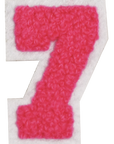 Iron-On Patch - Bright Pink with White Border (Numbers)
