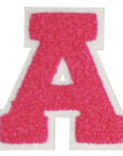 Iron-On Patch - Bright Pink with White Border (Letters)