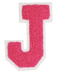 Iron-On Patch - Bright Pink with White Border (Letters)