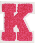 Iron-On Patch - Bright Pink with White Border (Letters)