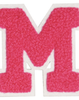 Iron-On Patch - Bright Pink with White Border (Letters)