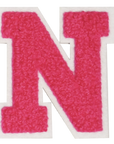 Iron-On Patch - Bright Pink with White Border (Letters)
