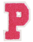 Iron-On Patch - Bright Pink with White Border (Letters)