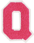 Iron-On Patch - Bright Pink with White Border (Letters)