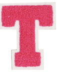 Iron-On Patch - Bright Pink with White Border (Letters)
