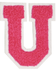 Iron-On Patch - Bright Pink with White Border (Letters)