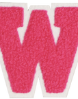 Iron-On Patch - Bright Pink with White Border (Letters)