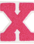 Iron-On Patch - Bright Pink with White Border (Letters)