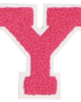 Iron-On Patch - Bright Pink with White Border (Letters)