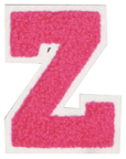 Iron-On Patch - Bright Pink with White Border (Letters)