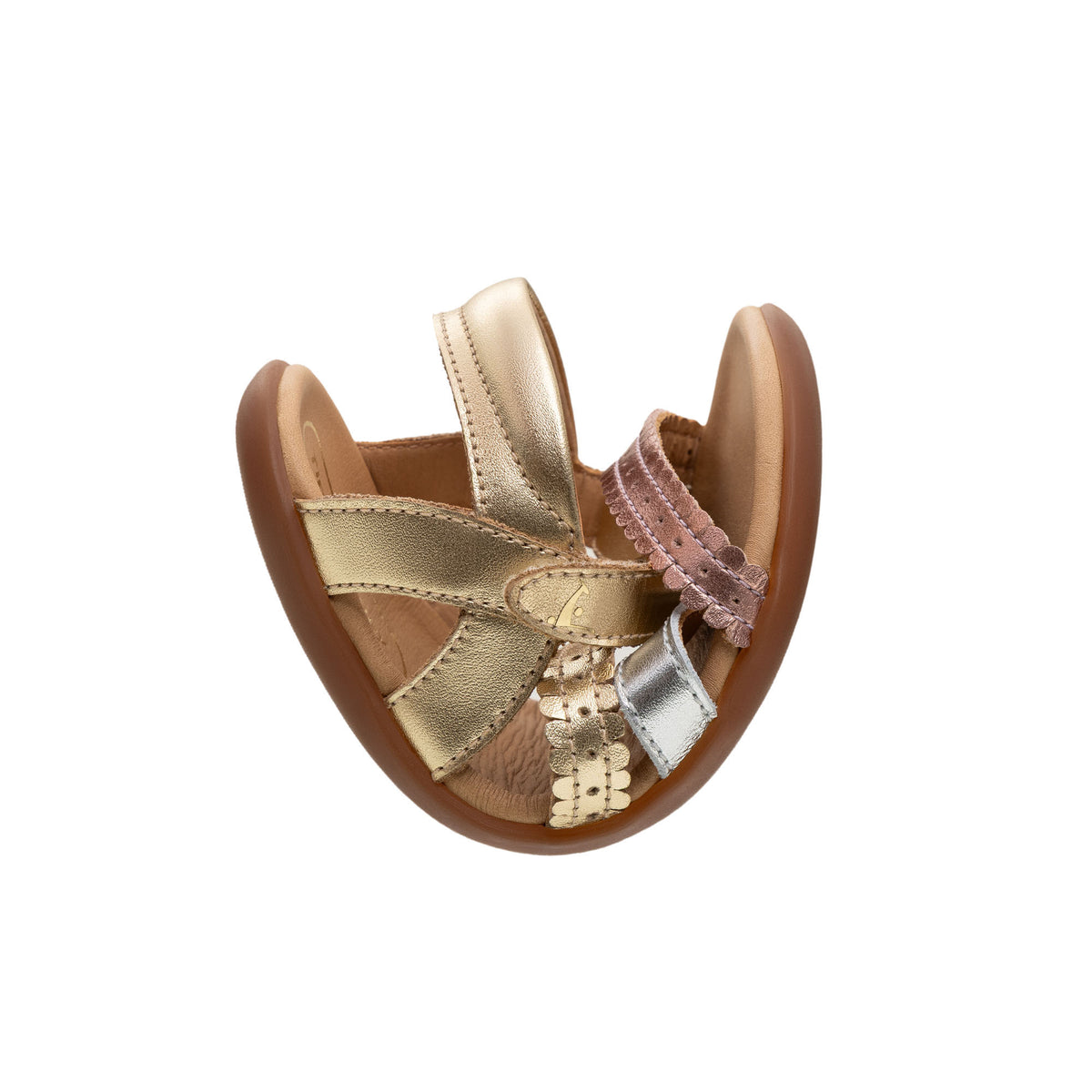 Tip Toey Joey Coil Sandals in Metal Gold / Sterling Silver / Rose Gold, product photo