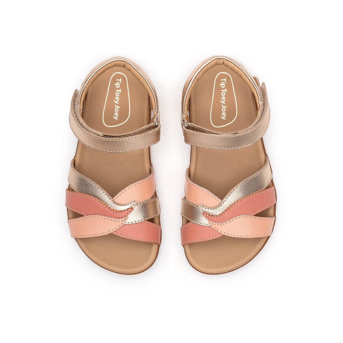 Tip Toey Joey Petal Sandals in Metallic Salmon / Flamingo / Rosa Seco, product photo