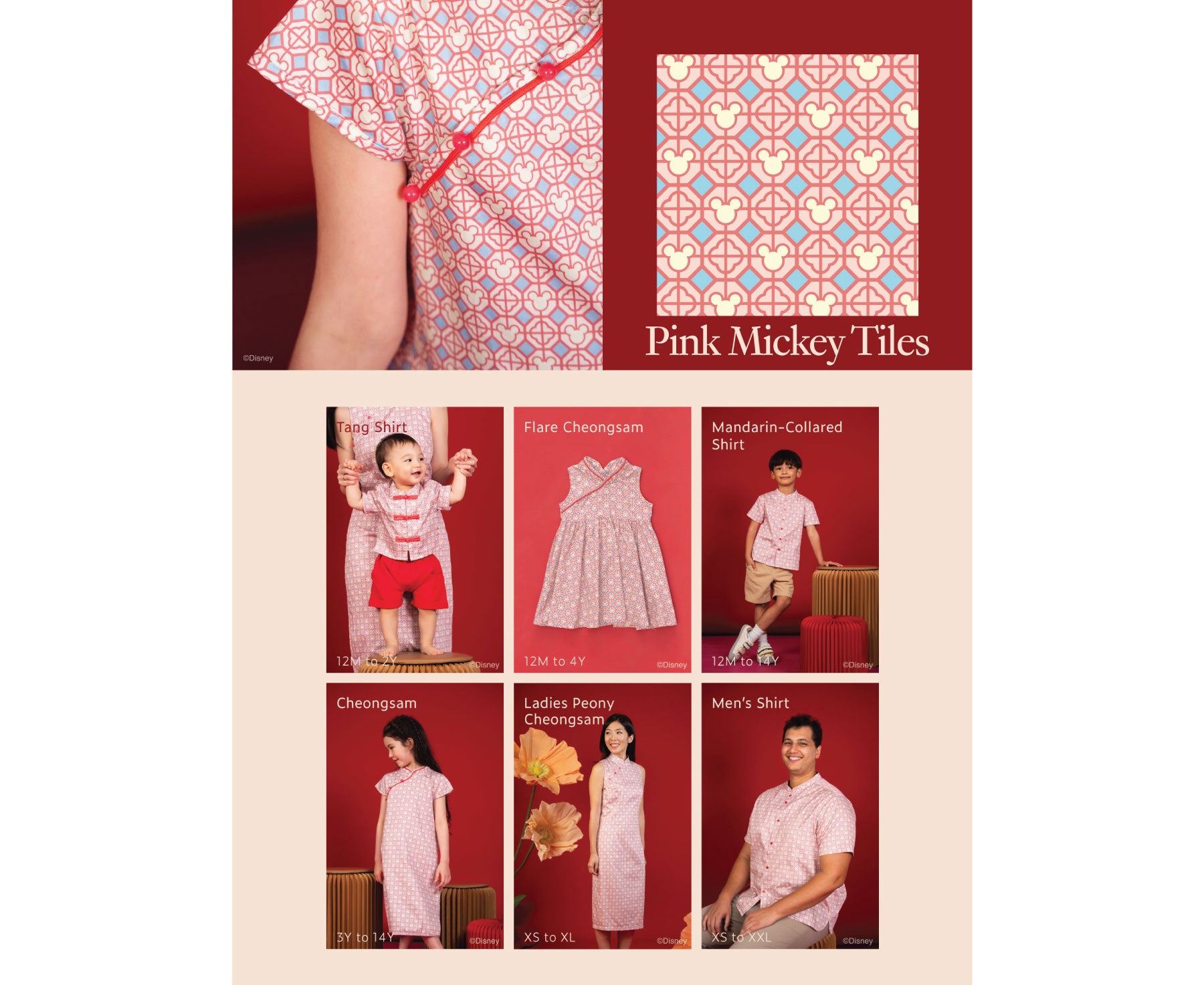 Pink Mickey Chinese New Year outfits