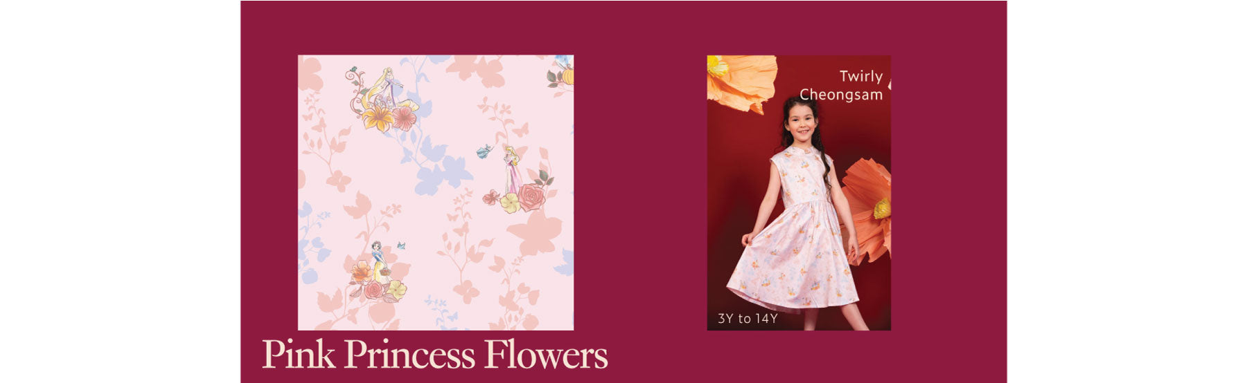 Pink Princess Flowers Dress & Girl