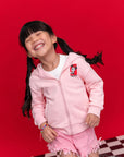 Carey Minnie Hoodie Pink close up