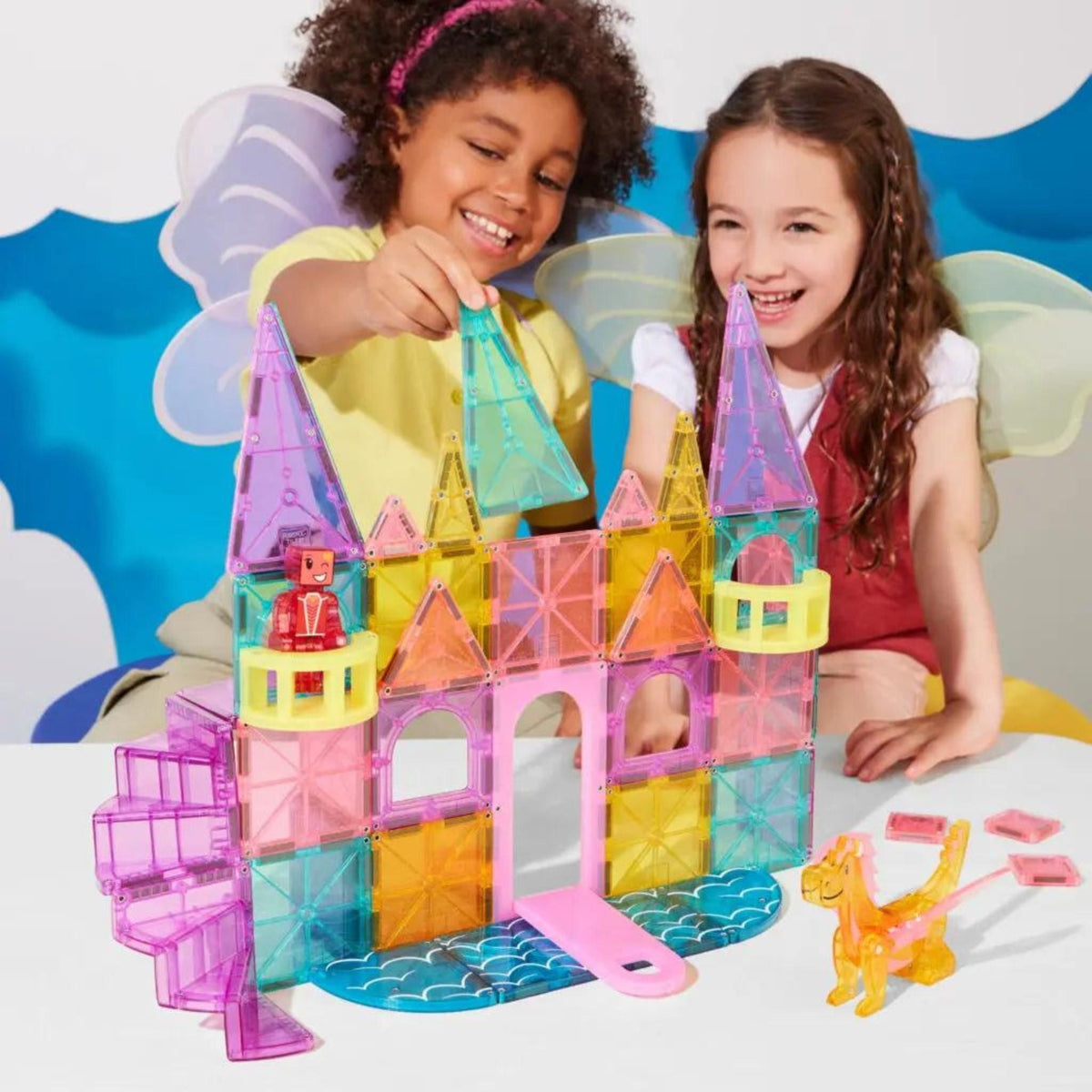 Magna-tiles Castle DLX + microMAGS 48 Piece Set | The Elly Store 
