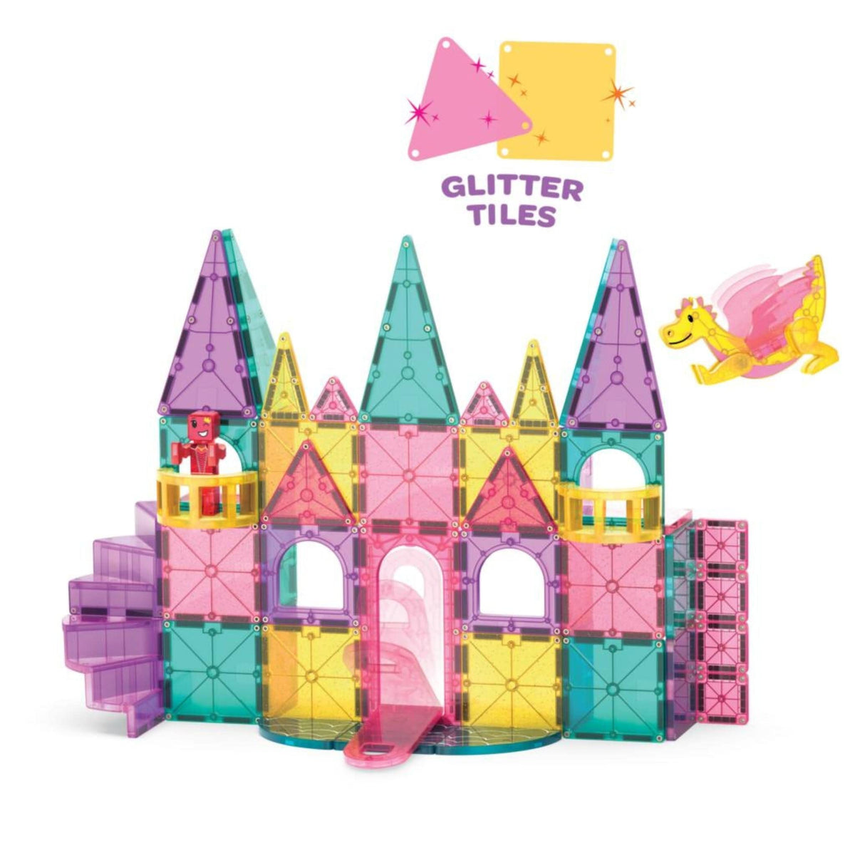 Magna-tiles Castle DLX + microMAGS 48 Piece Set | The Elly Store 