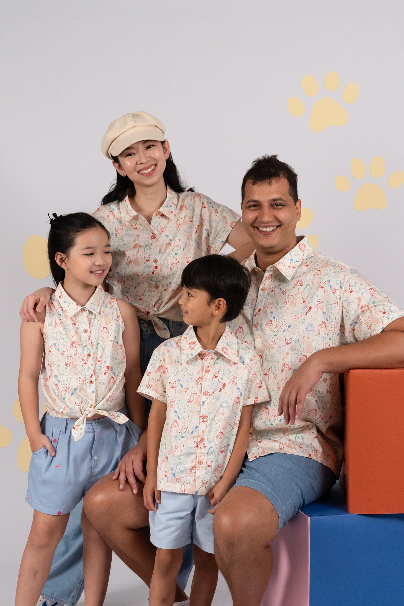 Colourful Puppies Family Twinning Set