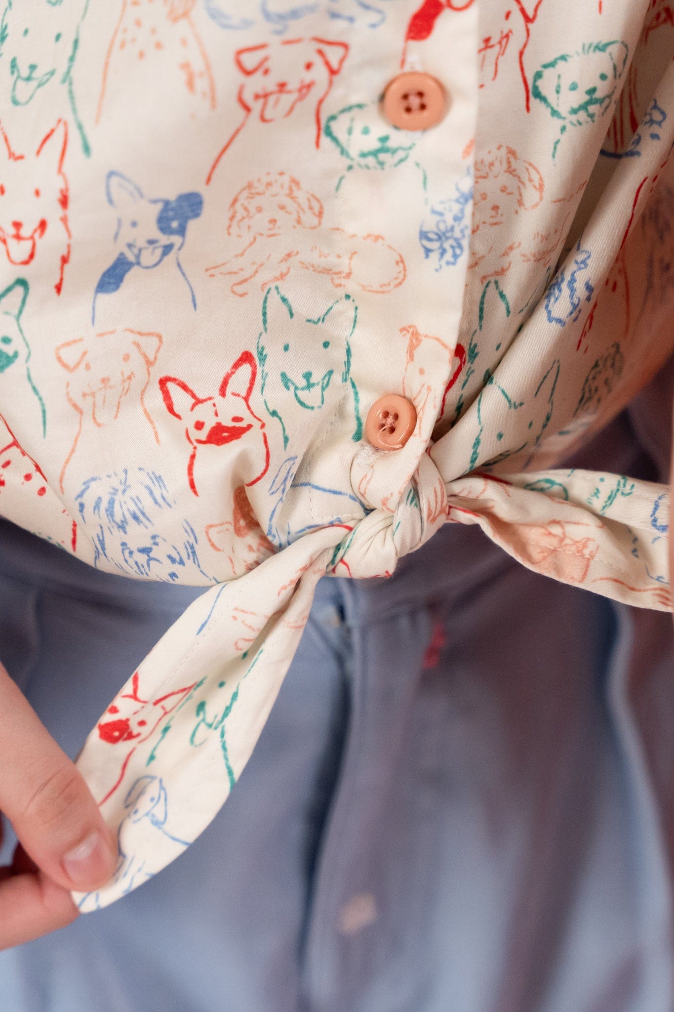 Nora Top - Colourful Puppies