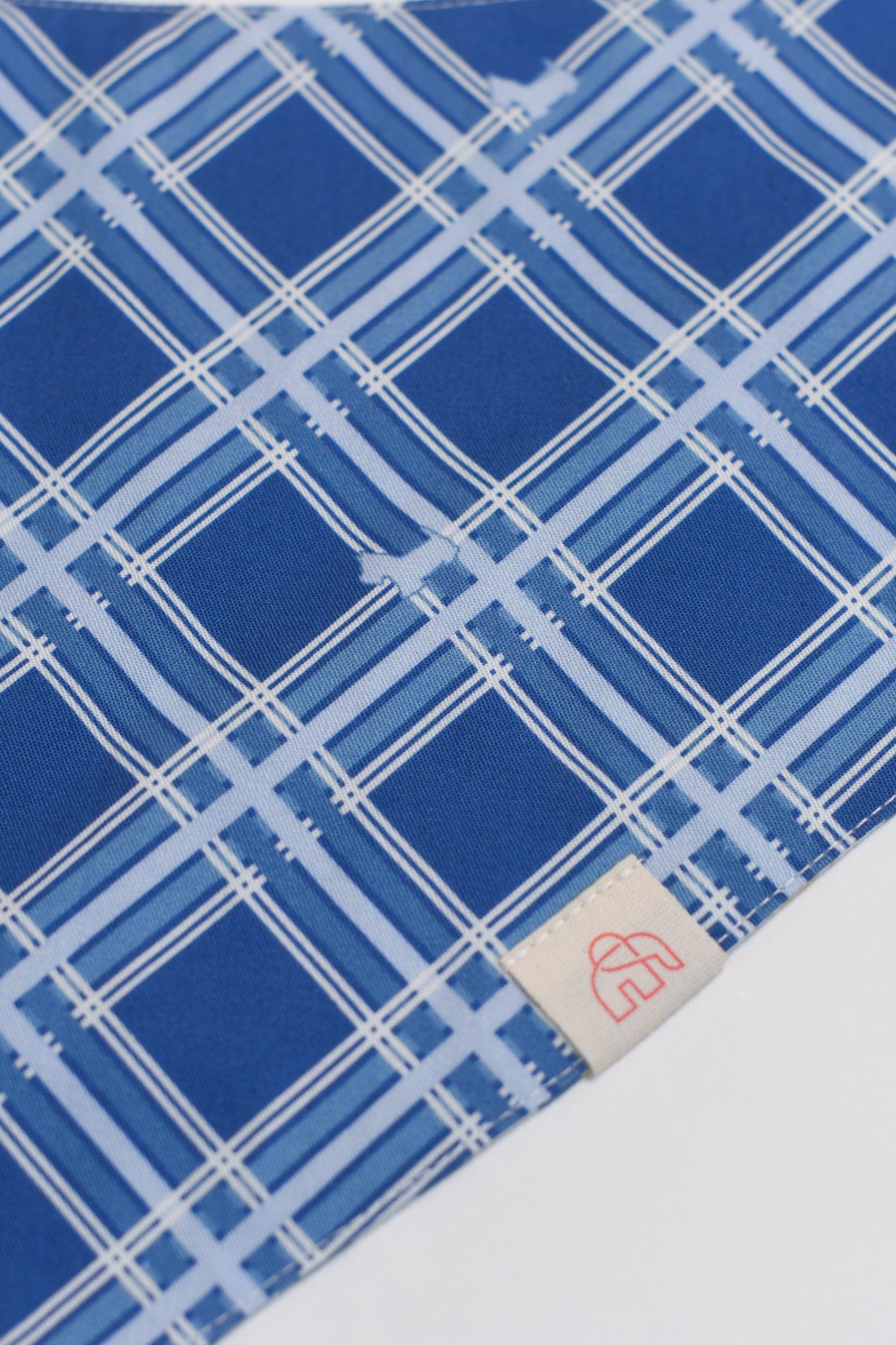 Pet Bandana - Navy Terrier Plaids / Paw Stripes | The Elly Store