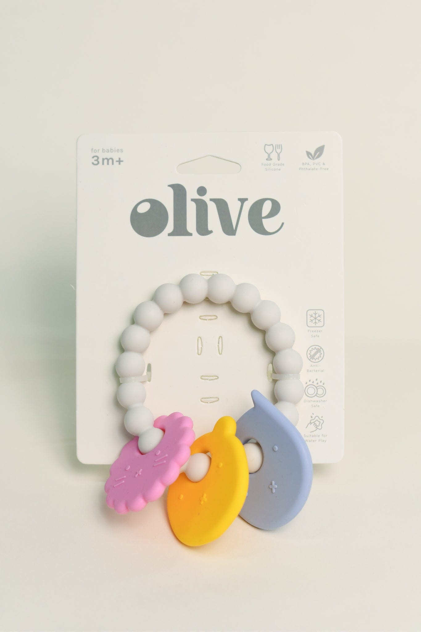 Olive Silicone Toys | Kitty &amp; Friends Teething Ring