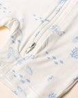 Short-Sleeve Zip Romper - Blue Sea Creatures | The Elly Store