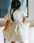Claire Dress - Cream Latte Cats | The Elly Store