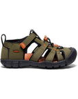 Keen Children Seacamp II CNX - Dark Olive / Gold Flame