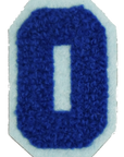 Iron-On Patch - Dark Blue with Light Blue Border (Numbers)