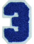 Iron-On Patch - Dark Blue with Light Blue Border (Numbers)