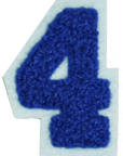 Iron-On Patch - Dark Blue with Light Blue Border (Numbers)