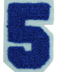 Iron-On Patch - Dark Blue with Light Blue Border (Numbers)
