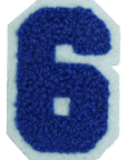 Iron-On Patch - Dark Blue with Light Blue Border (Numbers)
