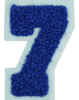Iron-On Patch - Dark Blue with Light Blue Border (Numbers)